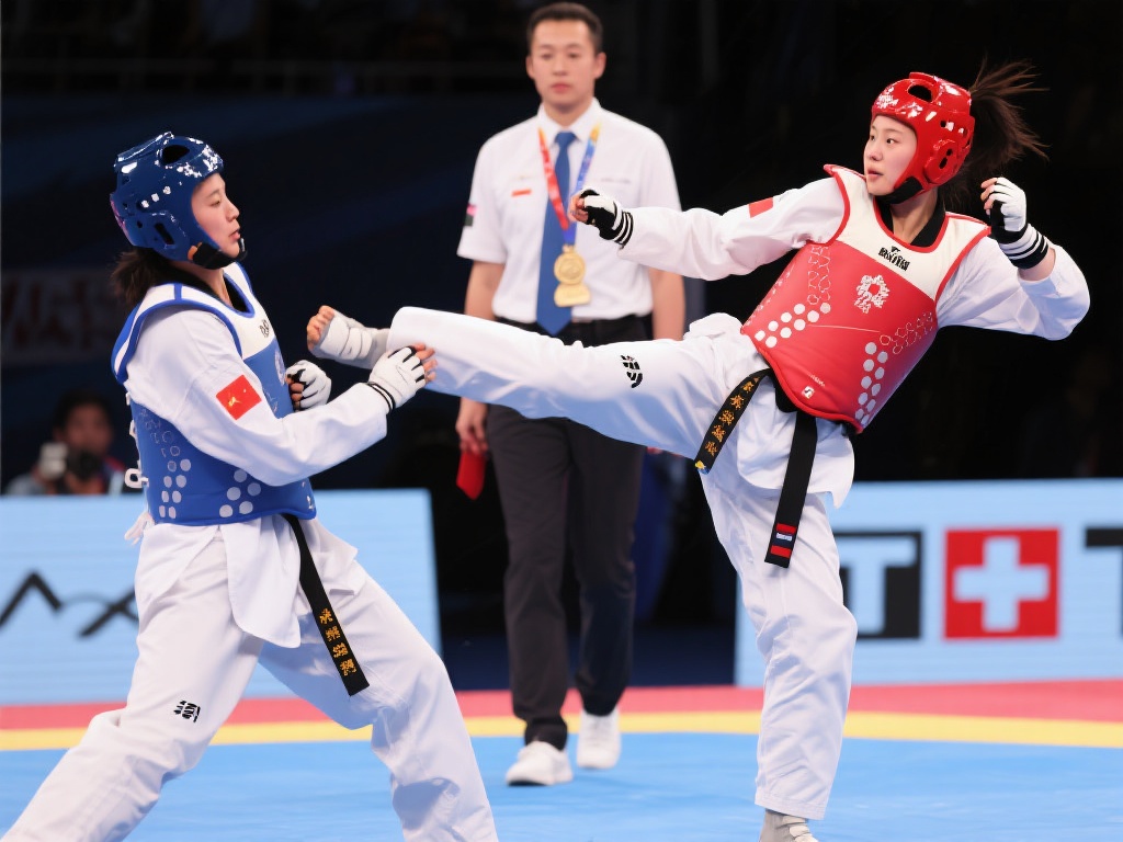 马静月勇夺亚洲跆拳道俱乐部锦标赛冠军 在决赛中,马静月对阵一位实力强劲的韩国选