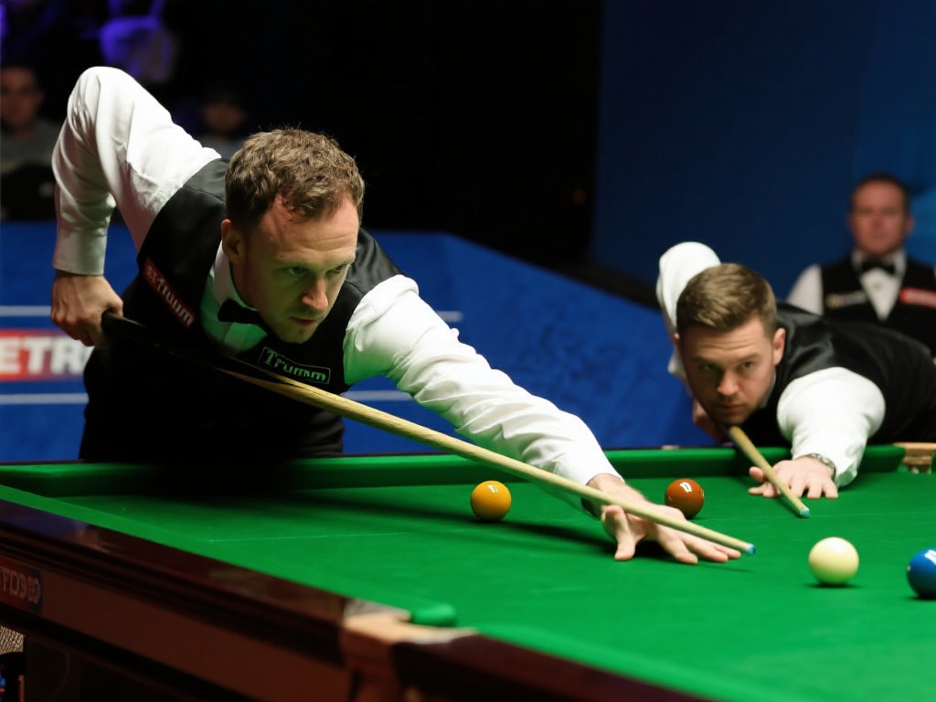 特鲁姆普首阶段占据优势力压布雷塞尔 在比赛的第一阶段,特鲁姆普以其精准的击球