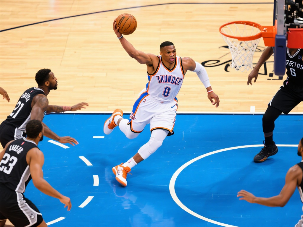 里弗斯迅猛突破 强势上篮无视防守 变向和节奏感同样不可忽视。顶尖球员往往通